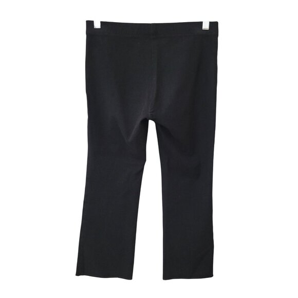 Ann Taylor Cropped Pants Womens Size SP Black Pullon Raw Hem Stretch Career - Picture 2 of 6
